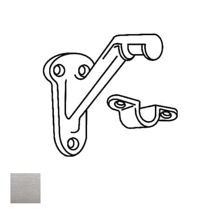 Cal-Royal Heavy Duty Cast Aluminum Hand Rail Bracket, 3-1/4 Height, 1-7/16 Width, 3-1/4 Projection, US26D HDHB40-26D